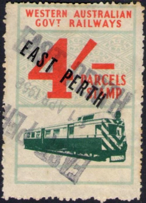 Western Australia Railway Parcels Stamps Cue Dalwallinu